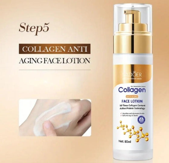 Sadoer Collagen Anti-Aging Skincare Set, Facial Treatment Kit