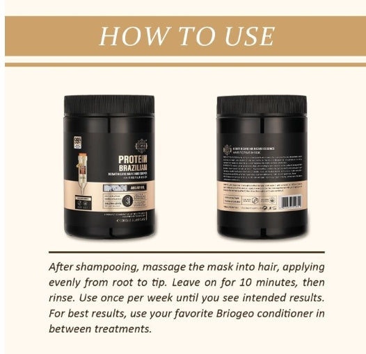 Keratin Brazilian Protein Creamy Hair Mask ( 2 x 1000ml)