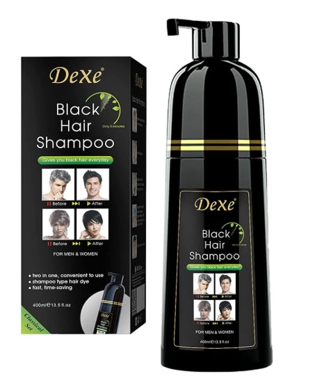 Black Hair Dye Shampoo, Semi-Permanent Hair Color,Instant Hair Dye Black