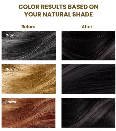 Black Hair Dye Shampoo, Semi-Permanent Hair Color,Instant Hair Dye Black