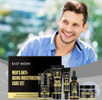 Skin Care Set Mens Anti-Aging Moisturizing Facial Care Cleanser Serum Cream Full Set