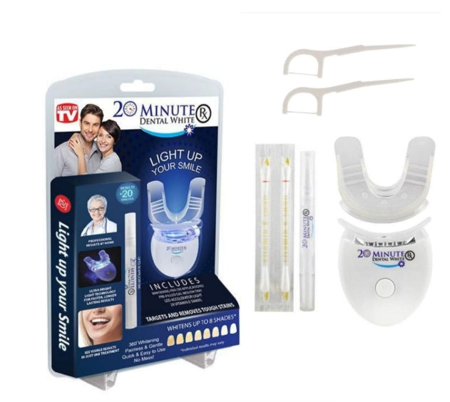Teeth Whitening Kit with Vitamin E Swabs and Floss Sticks