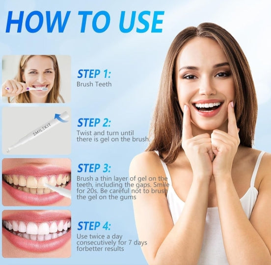 Teeth Whitening Pen 4-Pack Effective Painless Easy to Use for Adults