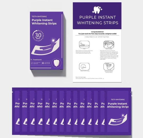 V34 teeth whitening strips for home use, removes coffee and red wine stains