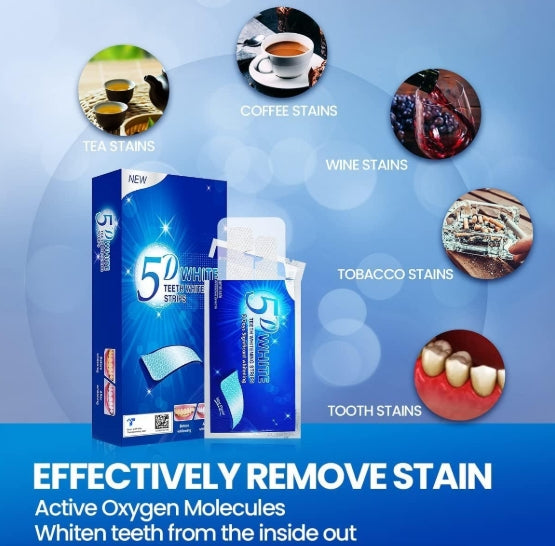 5D Teeth Whitening Strips -Professional Teeth Whitening Treatment